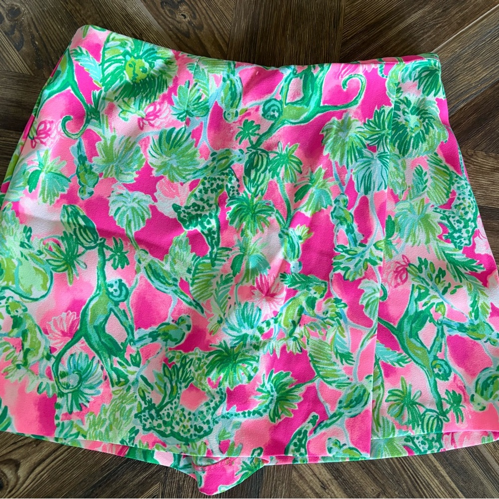 NWT New Lilly Pulitzer Cassia Catty Shack Raz Berry Skort Size 10